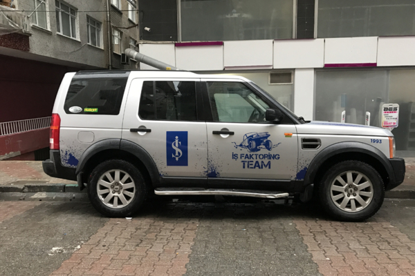 arac reklam kaplama işbankası