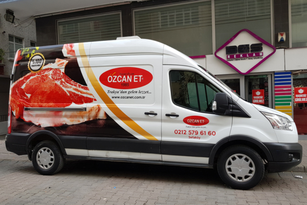 özcan et araç kısmi reklam kaplama kısmi reklam giydirme