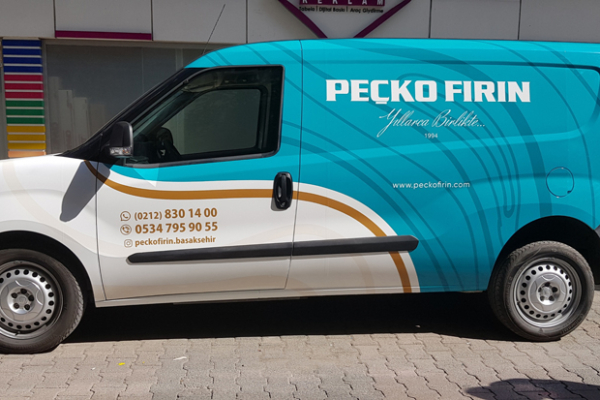 peçko fırın arac kaplama reklam